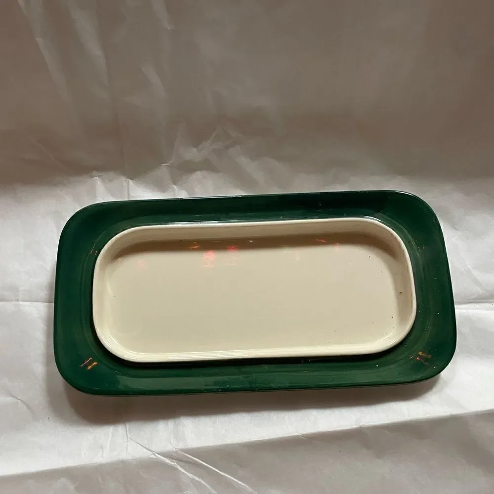 Nathalie Lete holiday butter dish NWOT